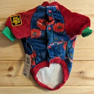 Dog Sweater Coat Outfit Lovinpet Soft Fleece Warm Pajama Size Small flor…